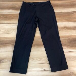 Uniqlo Heattech Slim Fit Trousers Mens 30 x 26 Black Stretch Pants
